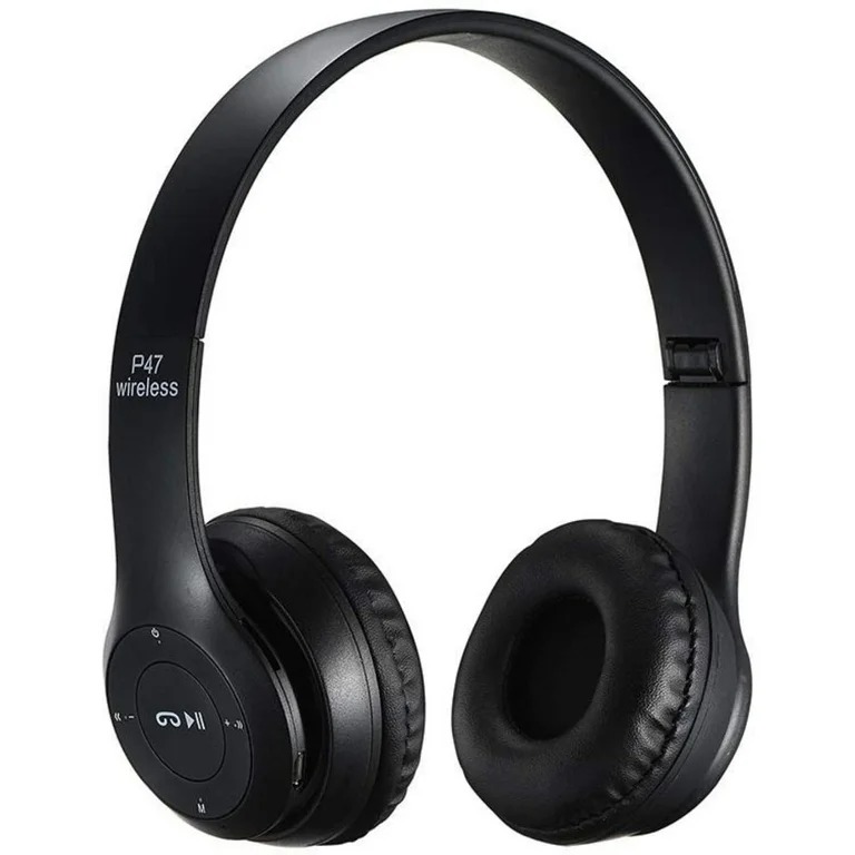 P47 Wireless Bluetooth Headphones – Stereo Sound, Built-in Mic, FM & TF Card Support