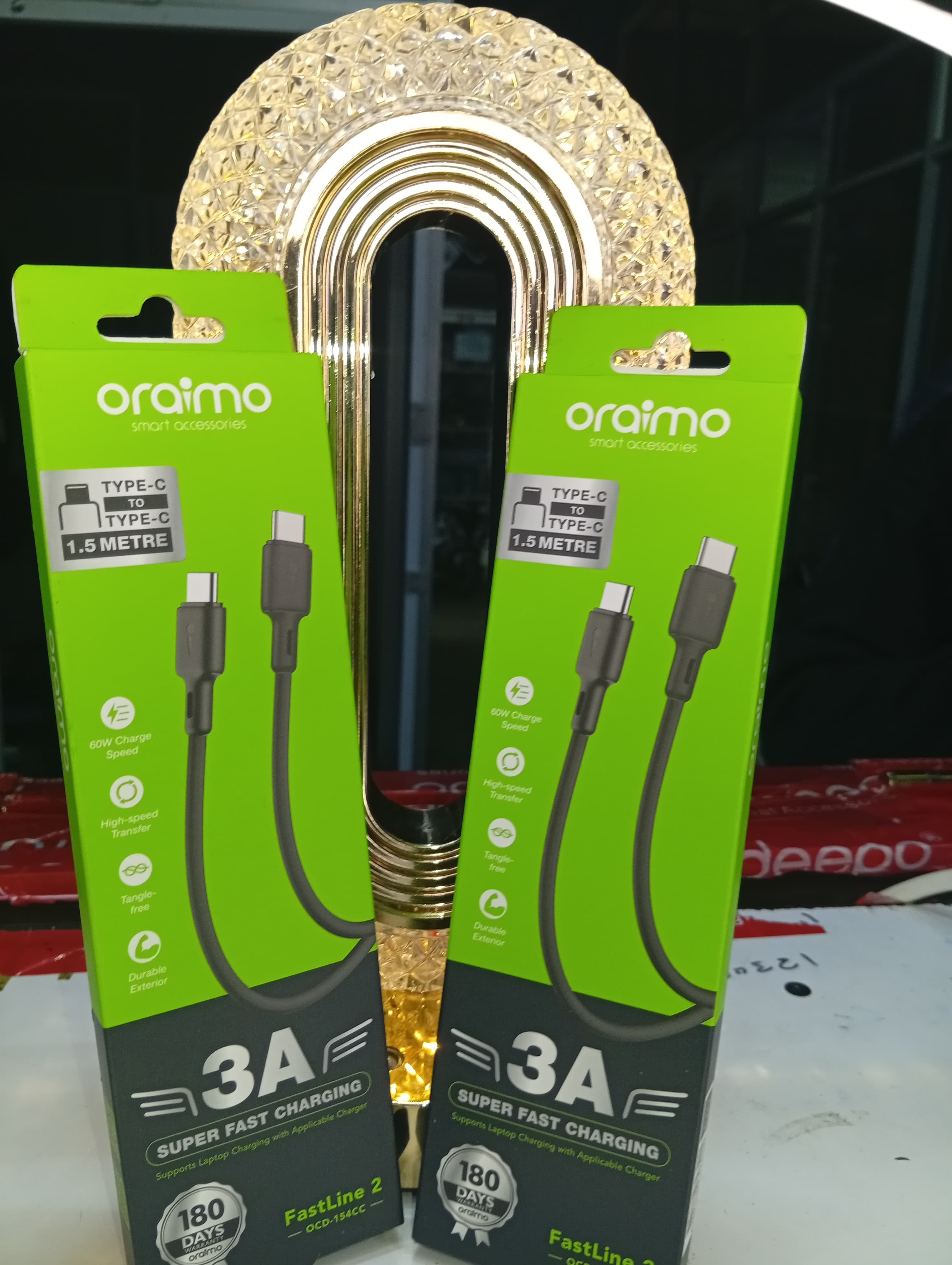 2-in-1 Tech & Cleaning Combo – Oraimo Type-C to Type-C Fast Charging Cable + Handboss Universal Foam Cleaner