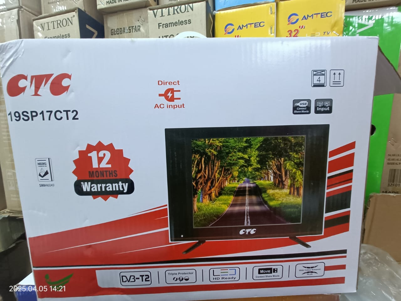 CTC 19" Inch LED Digital TV – AC/DC Compatible19" HD LED Display: Clear visuals with vibrant colors and sharp detail.

AC/DC Compatible: Ideal for home, off-grid, and low-power areas.