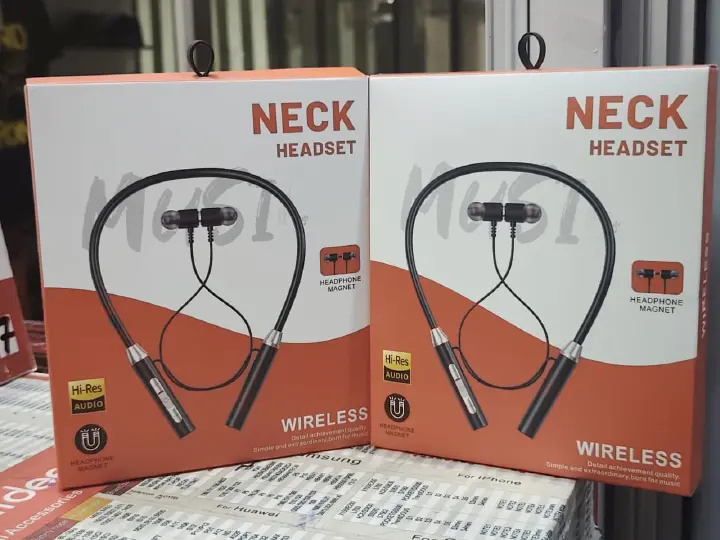 Wireless Bluetooth Neckband Earphones with Magnetic Earbuds – 5H Playtime, 45mAh Battery – Music Generic Headset