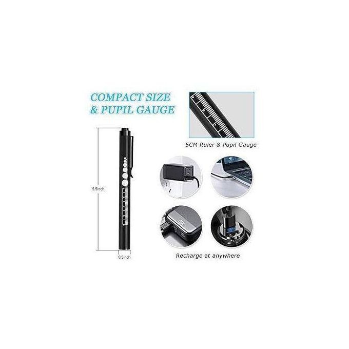 Rechargeable Portable PenTorch | Bright LED Medical Flashlight | Compact & Lightweight | Durable Design | Long-Lasting Battery | Essential Tool for Doctors, Nurses & Students