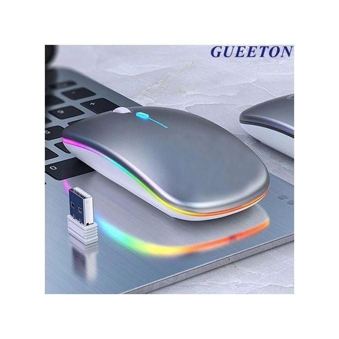 Wireless Rechargeable Mouse | Dual Mode Bluetooth & 2.4GHz USB | Silent Click | Ergonomic Design | Adjustable DPI | Compatible with Laptop, Desktop, Tablet & Smartphone