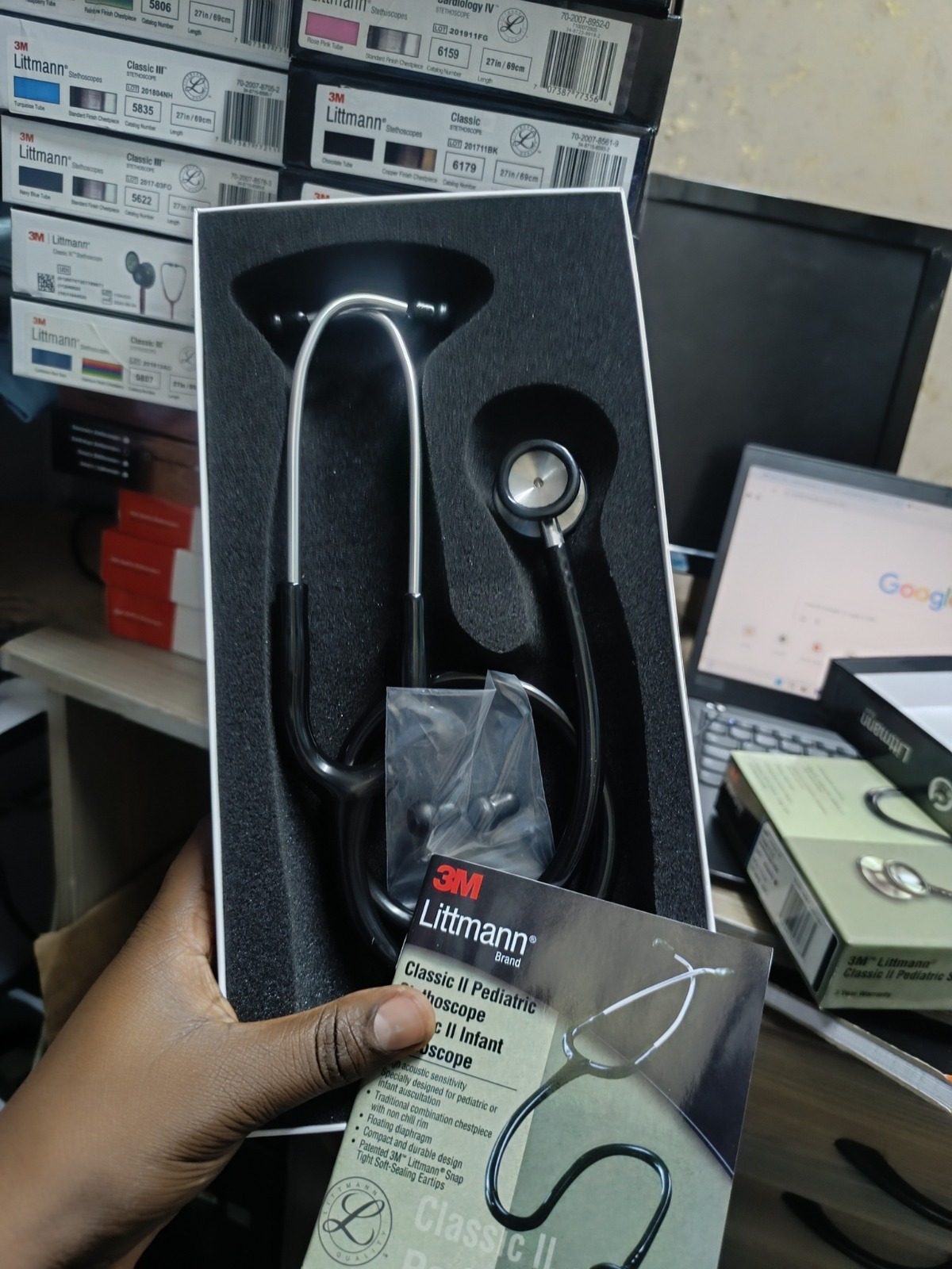 3M Littmann Classic II Pediatric Stethoscope | High Acoustic Sensitivity | Stainless Steel Chestpiece | Soft-Sealing Ear Tips | Lightweight & Durable | Medical Professionals