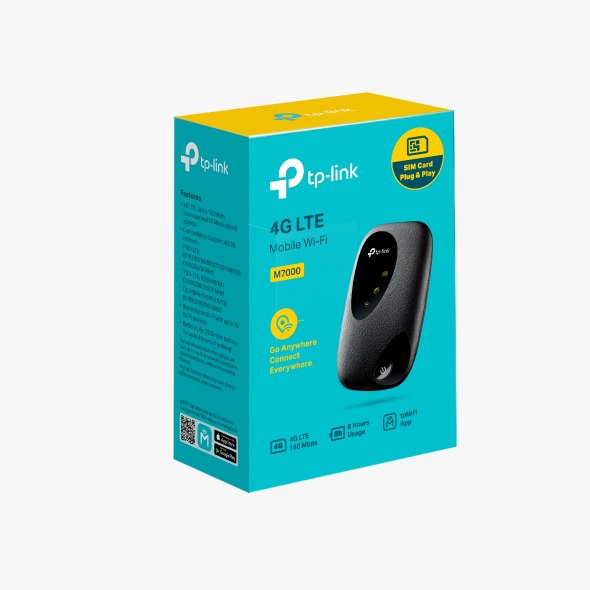 TP-Link M7000 4G LTE Mobile Wi-Fi | Portable Hotspot | Connect Up to 10 Devices | 2000mAh Battery | Easy tpMiFi App Management | Universal SIM Compatibility