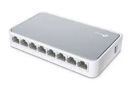 TP-Link TL-SF1008D 8-Port Fast Ethernet Desktop Switch | 10/100Mbps Auto-Negotiation Ports | Auto MDI/MDIX | Plug & Play | Reliable Data Transfer | Compact Plastic Case