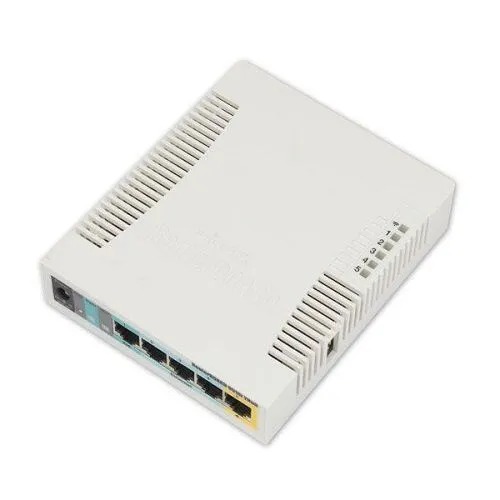Mikrotik RB951Ui-2HnD Wireless Router | 2.4GHz Wi-Fi | 600MHz CPU | 128MB RAM | 5 Ethernet Ports | USB 2.0 | PoE Output | RouterOS L4 License | Compact Indoor Design