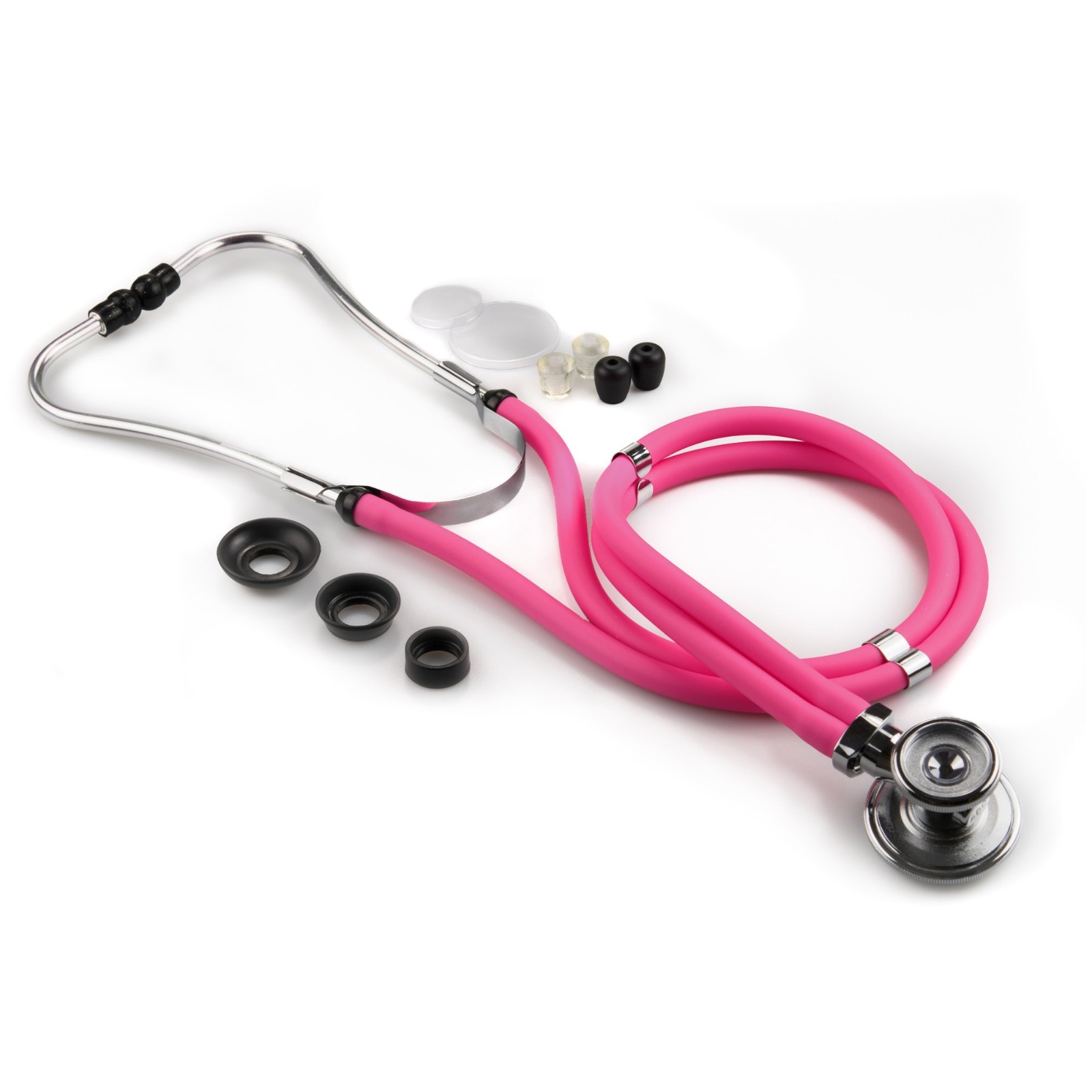 Double Tubbing Stethoscope | Dual-Head Design | Adult & Pediatric Use | Zinc Alloy Head | 5-Way Convertible | Comfortable Silicone Ear Tips | Hospital & Home Care