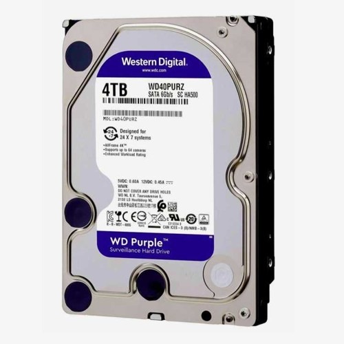 Western Digital WD Purple Surveillance Hard Drive | 24/7 Reliable Operation | Optimized for CCTV DVR/NVR | Multiple HD Camera Streams | 500GB–4TB Capacity Options