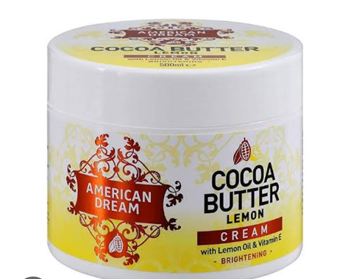 American dream  Cocoa butter Lemon Cream with lemon Oil & Vitamin E,Enhanced with brightening fresh lemon,remove stretch marks,clear dark spots,moisture and best for dry skin.