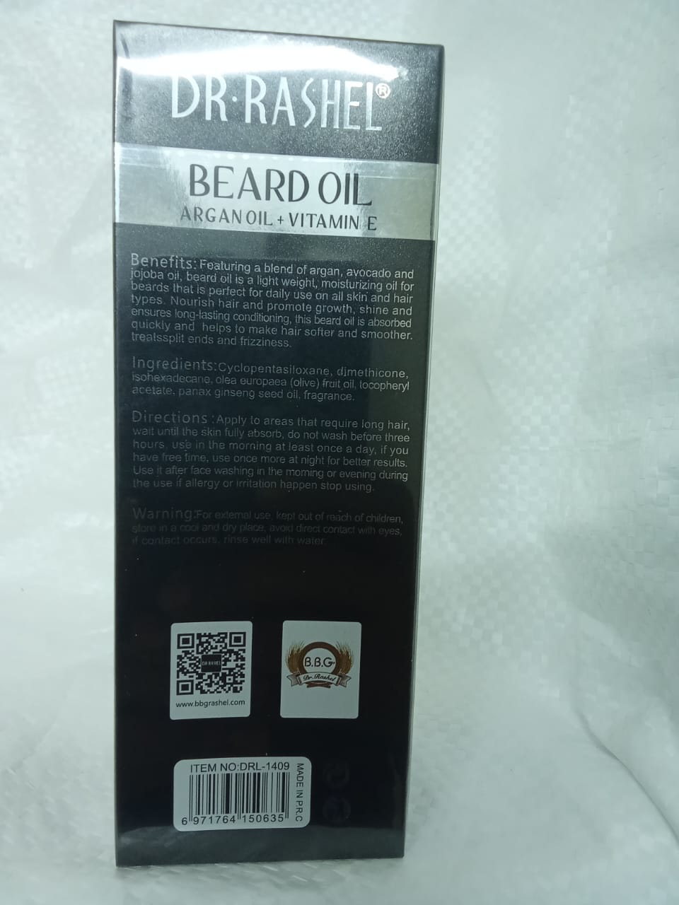 Dr. Rashel Beard Growth Oil With Argan Oil+ Vitamin E for Men Reduce Itching Dryness Maintain Healthy Beard Growth& Moisturize Your Skin