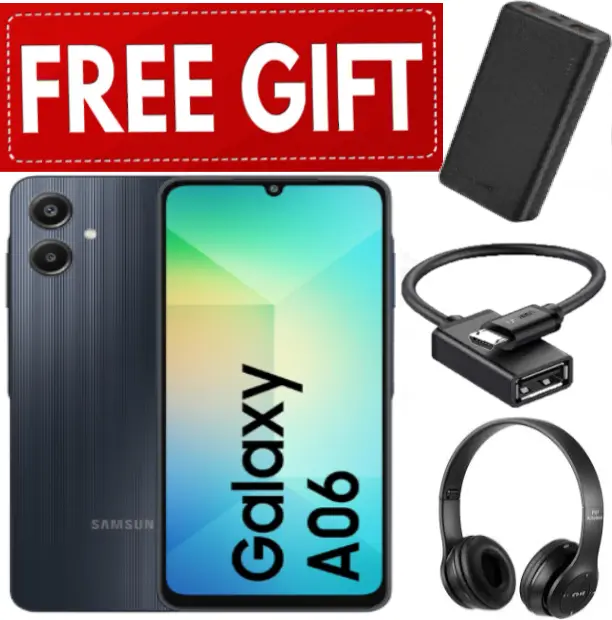 LIMITED TIME DEALS!!Samsung Galaxy A06 64GB/128GB+4GB 50MP Camera 6.7" 90Hz MTK Helio G85 (12nm) 5000mAh 25W Type-C Charge Android 14 Side Fingerprint Unlock phone Smart Phone+FREEBIES
