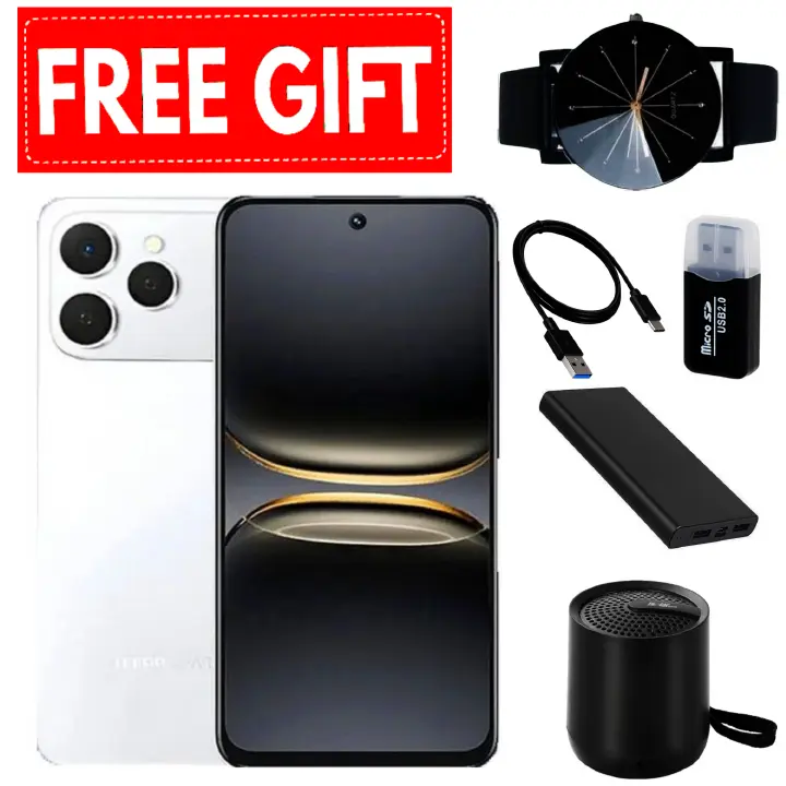 NEW ARRIVAL DEALS!! Tecno Spark 40 128GB + 8GB(4+4GB EXTENDED) 6.67''  Camera 50MP Main Camera 45W Super Charging 5200mAh smartphone.+ FREE WEBWATCH+CARDREADER+POWERBANK+BT SPEAKER+CABLE