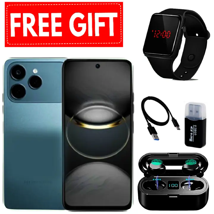 NEW ARRIVAL DEALS!! Tecno Spark 40 128GB + 8GB(4+4GB EXTENDED) 6.67''  Camera 50MP Main Camera 45W Super Charging 5200mAh smartphone.+ FREE LED WATCH +CARD READER+CABLE+EARBUDS