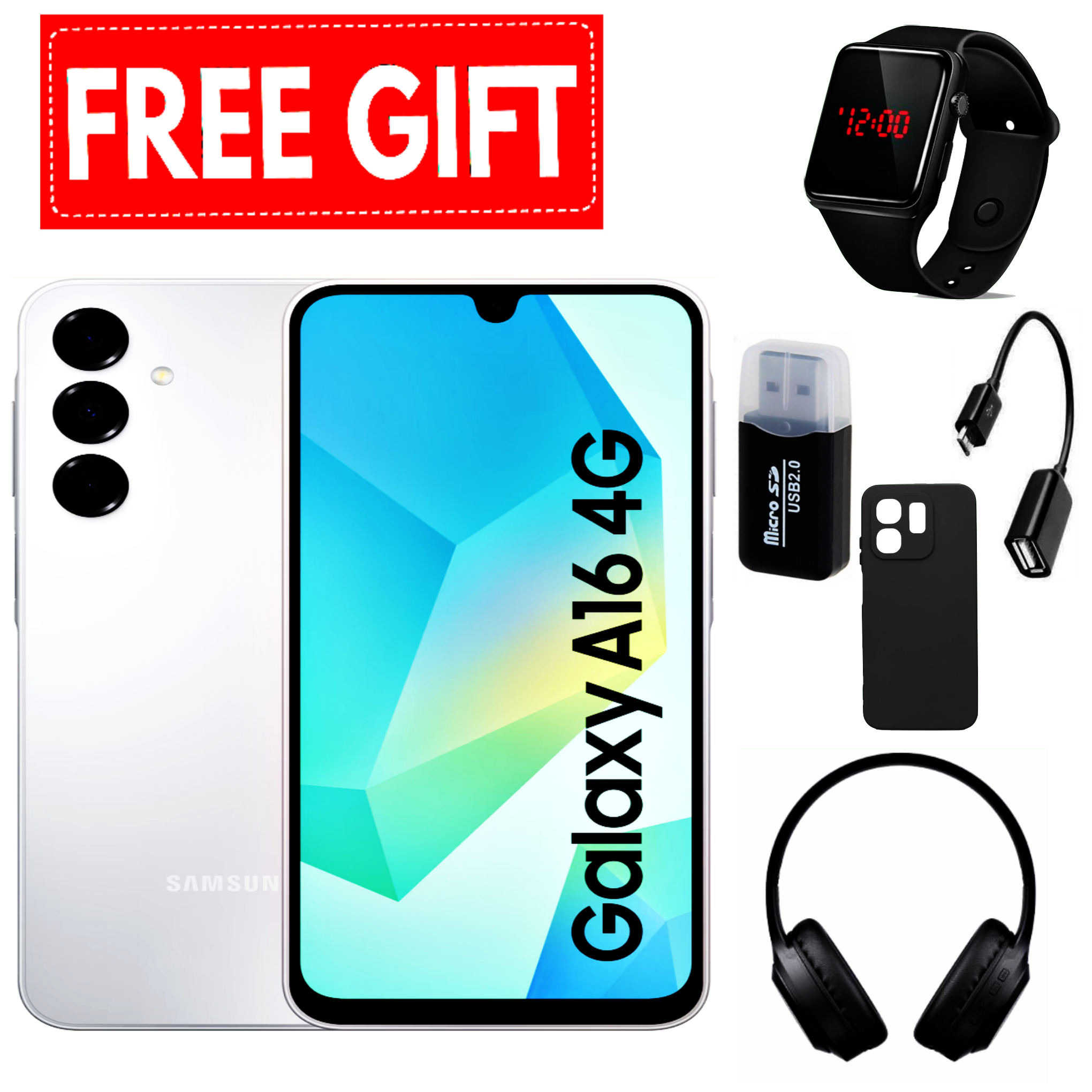 FLASH SALE DEALS!!! BRAND NEW  Samsung Galaxy A16 128GB+4GB 6.7" Super AMOLED D 50MP Triple Camera Android 14 Mediatek Helio G99 5000mAh 25W Type-C Charge Smart Phones phone+FREE GIFTS