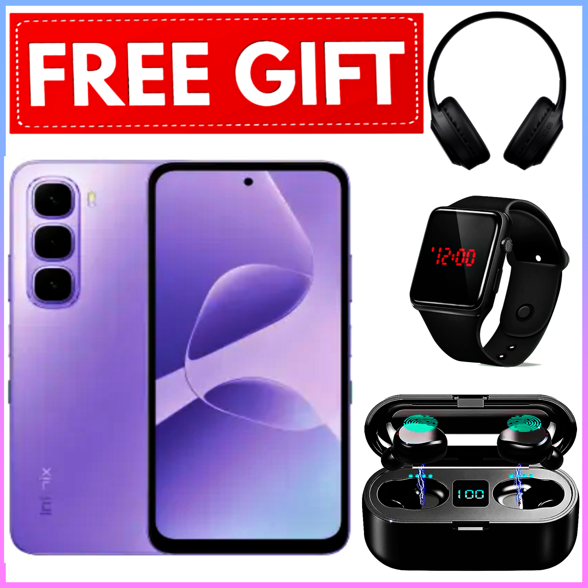 SPECIAL OFFER!!! Infinix Hot 60i 128GB+12(6+6)GB 6.7" 120Hz Screen 4G Phone Dual SIM 5160mAh Battery 45W Charging 50MP Camera Fingerprint Lock Android 15 G81 Smart AI smart Phones+FREEGIFTS