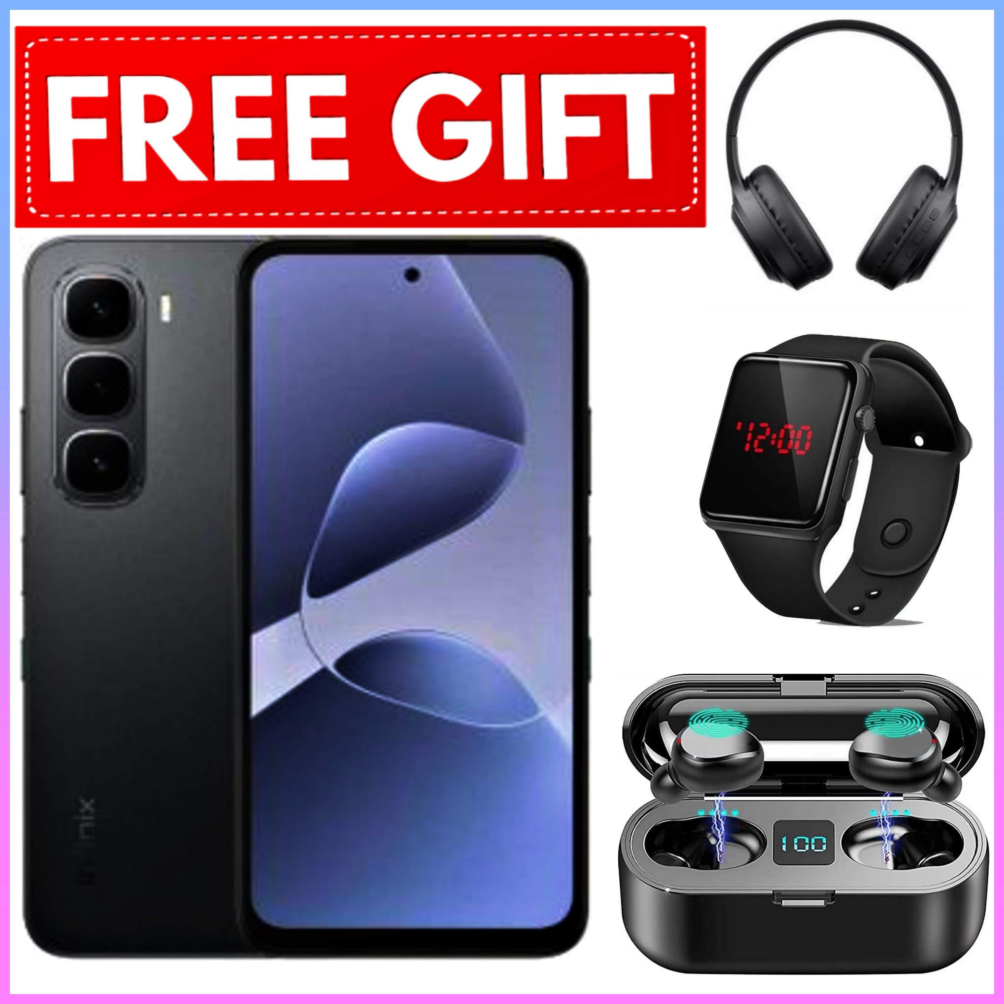 SPECIAL OFFER!!! Infinix Hot 60i 128GB+12(6+6)GB 6.7" 120Hz Screen 4G Phone Dual SIM 5160mAh Battery 45W Charging 50MP Camera Fingerprint Lock Android 15 G81 Smart AI smart Phones+FREEGIFTS