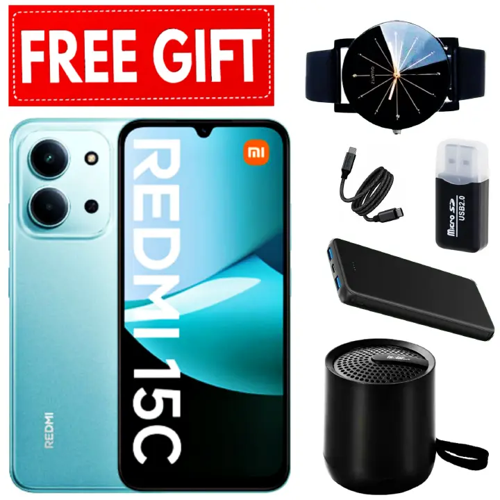 NEW ARRIVAL DEALS!! REDMI 15C 128GB Storage UPTO 8GB Ram 6.9'' LCD 50MP Main Camera 6000mAh 33W Fast Charger Android 15 Xiaomi Hyper OS 2 Side Fingerprint smart phones+ All the Displayed Gifts