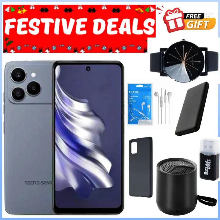 LIMITED FESTIVE OFFER!! Tecno Spark 40 128GB/256GB + UpTo 8GB/16GB EXTENDED  6.67''  Camera 50MP Main Camera 45W Super Charging 5200mAh smartphone.+ ALL THE FREEBIES DISPLAYED
