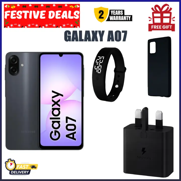 [Black Friday Deals] Samsung Galaxy A07 64GB/128GB+8GB 6.7" 90Hz PLS LCD Display (50+2)MP Camera 5000mAh Battery 25W Dual SIM Fingerprint Galaxy A07 AI Smartphone Smart phones+FREEBIES