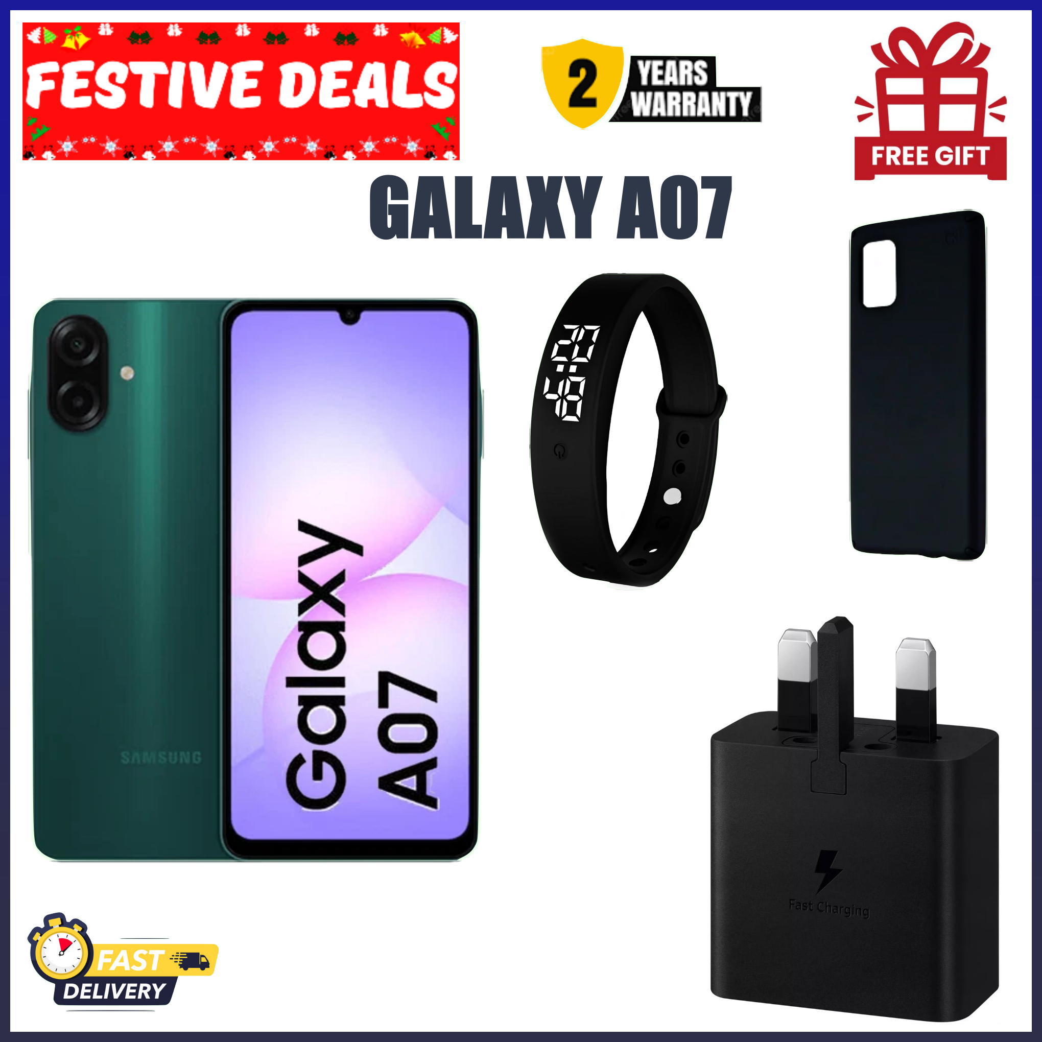 [Black Friday Deals] Samsung Galaxy A07 64GB/128GB+8GB 6.7" 90Hz PLS LCD Display (50+2)MP Camera 5000mAh Battery 25W Dual SIM Fingerprint Galaxy A07 AI Smartphone Smart phones+FREEBIES