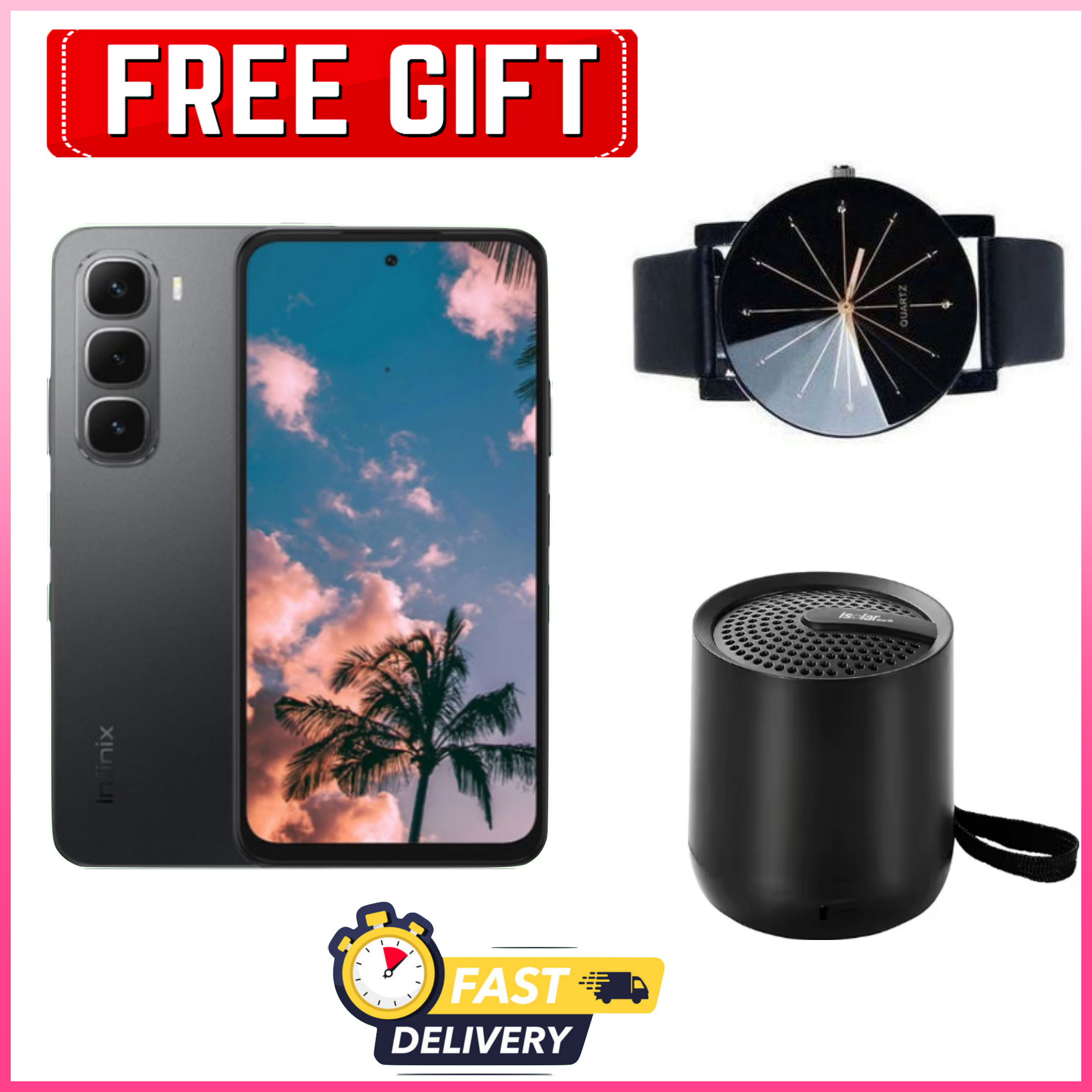 BLACK NOVEMBER!!! Infinix Hot 60i 128GB/256GB+12(6+6)GB+16(8+8)GB 6.7" 120Hz Screen 4G Phone Dual SIM 5160mAh Battery 45W Charging 50MP Camera Fingerprint Lock Android 15  smart Phones+FREEGIFTS