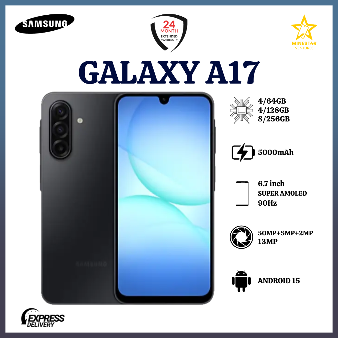 Xmas MEGA DEALS!! Samsung Galaxy A17 256GB+8GB 6.7" Super AMOLED Display  50MP Triple Camera Android 15  5000mAh 25W Type-C Charge AI Smart Phones phone+ ALL THE DISPLAYED GIFTS