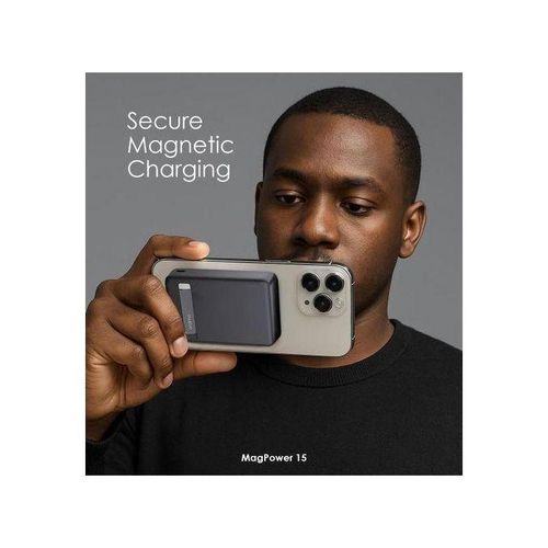 Oraimo MagPower 15 10000mAh Wireless and Wired Power Bank , Strong Magnetic Attachment 15W Magnetic Wireless + 22.5W Fast Wired Charging – Type-C Input, Foldable Stand, Multi-Device CharOraimo magSafe