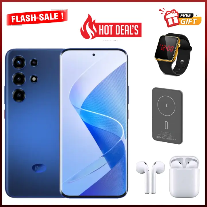 [DISCOUNT DEALS] Itel S26 Ultra 6.78" Curved Gorilla Glass - upto 16(8+8)GB RAM+256GB ROM, 6000mAh Battery, 50MP Rear & 32MP Front Camera, Dual SIM, 18W, Side Fingerprint - Smartphones+FREE GIFTS