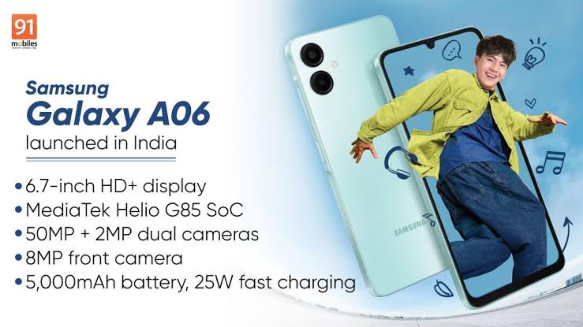 BRAND NEW Samsung GALAXY A06, SCREEN DISPLAY 6.7" 4GB RAM +64 GB ROM DUAL SIM 5000MAH 50MP ANDROID