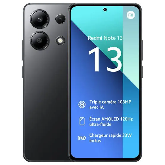 XIAOMI Redmi Note 13 8GB RAM+128GB ROM 6.67" Display Phones 108MP Camera 16MP SELFIE 5000mAh Battery 33W Charging Android 13 Smart Phones