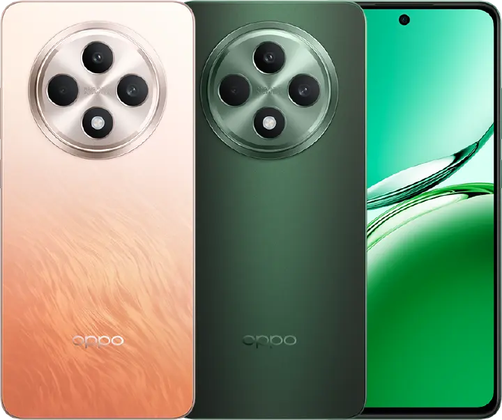 Oppo Reno 12F 4G Key Features RAM: 12GB Storage: 256GB OS: , ColorOS 14 Camera: 50MP + 8MP + 2MP Selfie: 32MP Display: 6.67 inch, AMOLED,120Hz Processor: Qualcomm SM6225 Android 14 smartphones