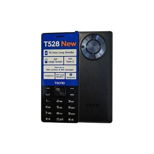 Tecno T528 NEW, 3.0'' 16MB ROM + 8MB RAM, FM Radio,(Dual SIM) 2500mAh Battery Type C Mobile Phones > Featured Phones