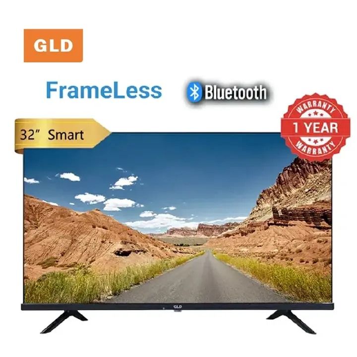 GLD 32" Inch Frameless Smart Android TV, App-store Bluetooth ,Inbuilt Decoder for local channels ,Netflix Youtube, USB&HDMI Ports ,Built-in WIFI ACCESS, WideColor Enhancer ,1GB Ram 8GB Rom