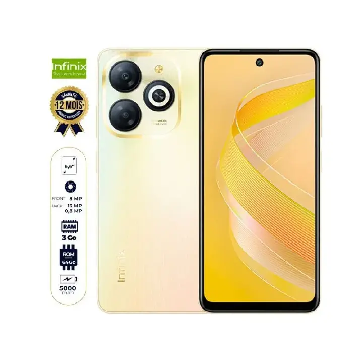 Infinix Smart 8 6.6" 3GB RAM/64GB ROM Android 13 SMARTPHONE 13MP Dual Camera 8MP SELFIE Dual sim 5000mAh battery capacity Smartphones