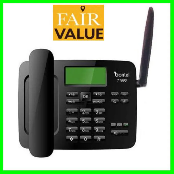 LIMITED OFFER!!! Bontel T1000 GSM Fixed Wireless Landline – Dual SIM Desktop Phone for Home & Office Use