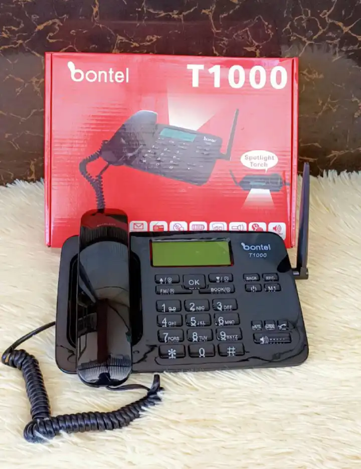 LIMITED OFFER!!! Bontel T1000 GSM Fixed Wireless Landline – Dual SIM Desktop Phone for Home & Office Use
