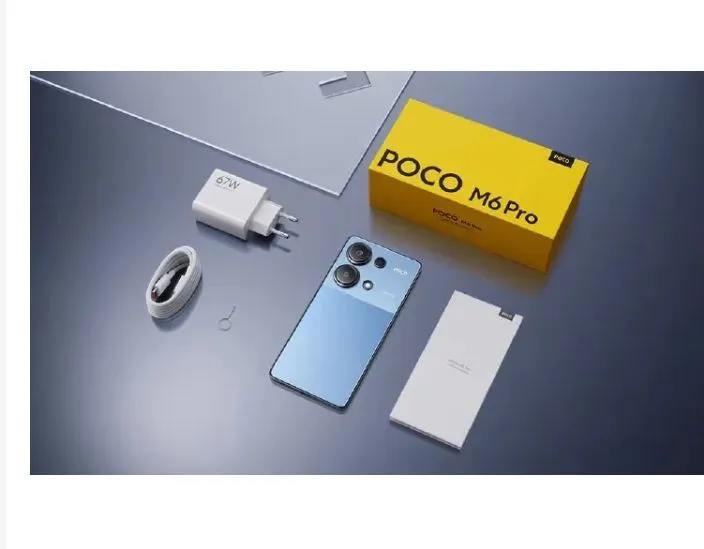[New Arrival]POCO M6 Pro 8GB+256GB ROM 6.67" 120Hz AMOLED Display 64MP Camera IP54 Dust and Water-Resista Fingerprint Unlock 5000mAh Battery 67W Fast Charge Smart Phones