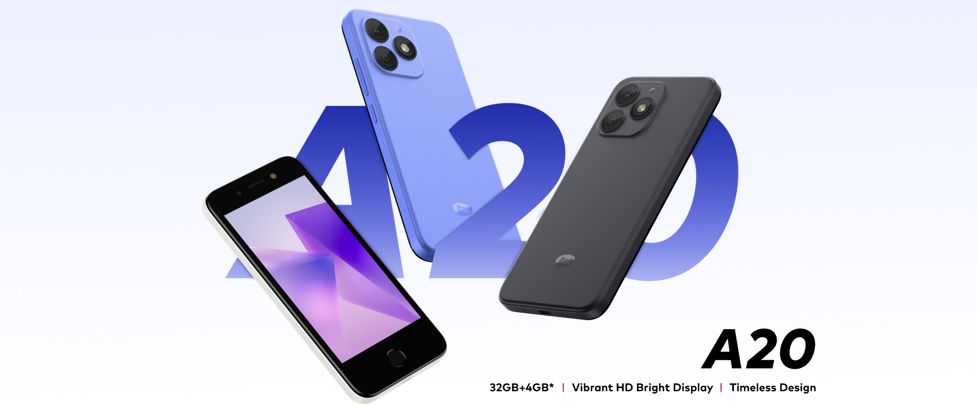 [BRAND NEW] ITEL A20 32GB ROM+4 (2+2) GB RAM,Battery: 5000mAh,Display: 6.78inch,rear: 50 MP, SELFIE 32 MP,OS Android 14,,Chipset Unisoc Tiger T620 (12 nm)SMARTPHONES