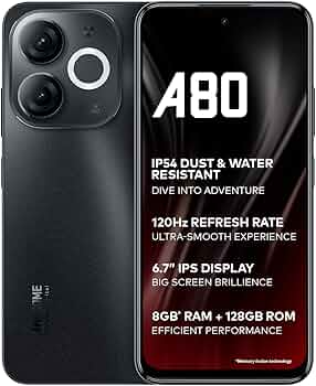 Itel A80 128GB 6.7" 120Hz Screen 4G Network Dual SIM Phone 50MP Camera 5000mAh Battery Fingerprint and Face Unlock Android 14 Fashion Smart Phones