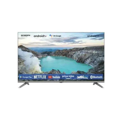 Skyworth 32" inch model 32E57 Frameless Smart Android 11.0 TV Netflix Youtube Bluetooth Google App-store Dolby Audio Prime Video Built-in Chrome-cast i-cast