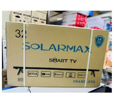New Solarmax 32" Inch Television Frameless Digital LED TV In build tv - This 32" model combines sharp HD digital visuals with durable design—great for home, office, or off-grid setups.