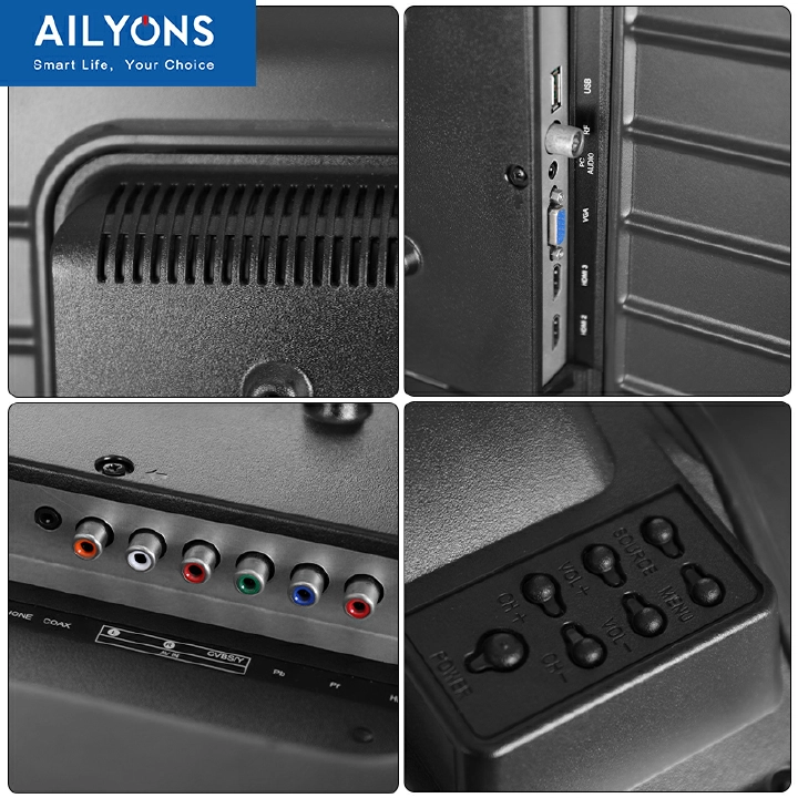 Ailyons 32" inch Frameless DIGITAL TV Full HD Netflix TV YouTube Energy Saving , Wide Visual Angle Television TV leg/stands Television A+ Panel, HDMI USB Ports Wide Voltage Design