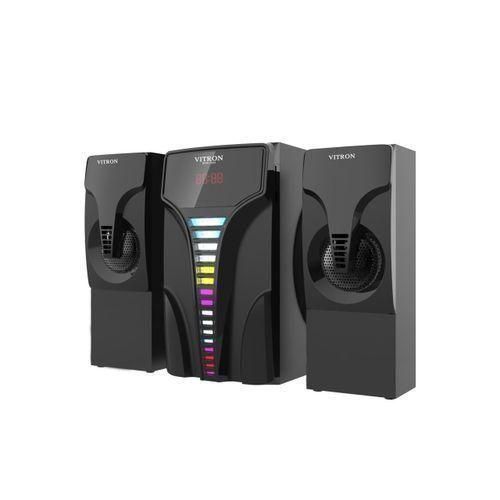 Vitron 2.1 CH X-Bass Multimedia Speaker System 12000W PMPO Subwoofer AC/DC Home Theatre System with Remote Control Bluetooth Woofer BT/USB/FM V5204