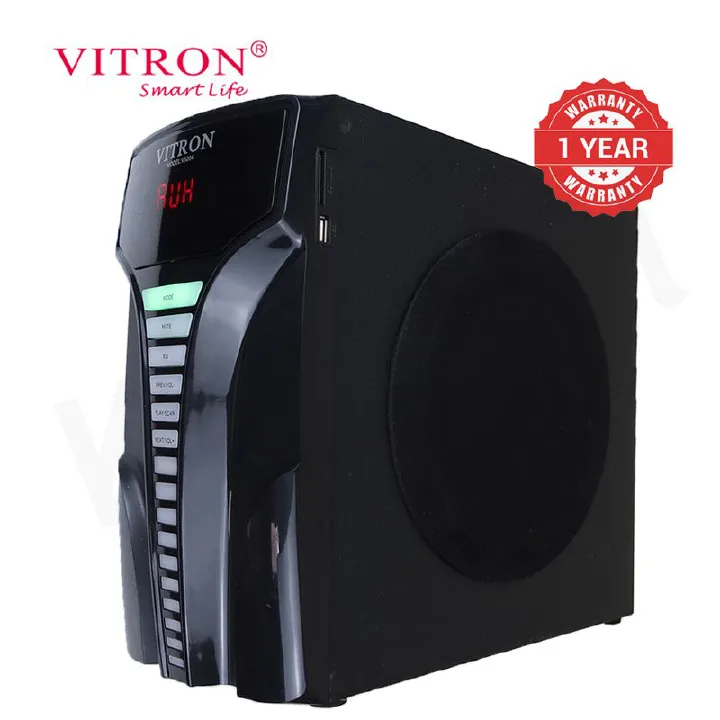 Vitron 2.1 CH X-Bass Multimedia Speaker System 12000W PMPO Subwoofer AC/DC Home Theatre System with Remote Control Bluetooth Woofer BT/USB/FM V5204