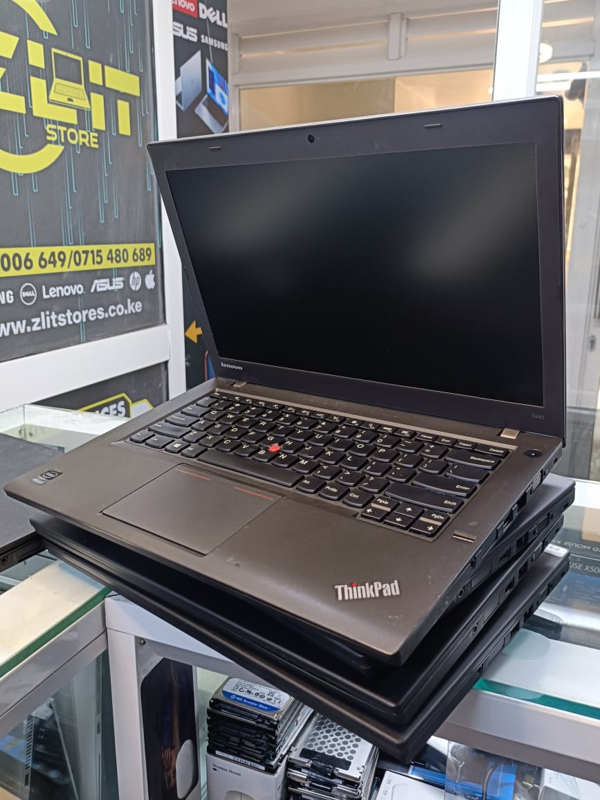 THINKPAD T440 COI5 5TH GENERATION 8GB RAM 256GBSSD 
The Lenovo ThinkPad T440 is a dependable business laptop designed for professionals seeking a balance of performance, portability, and durability
