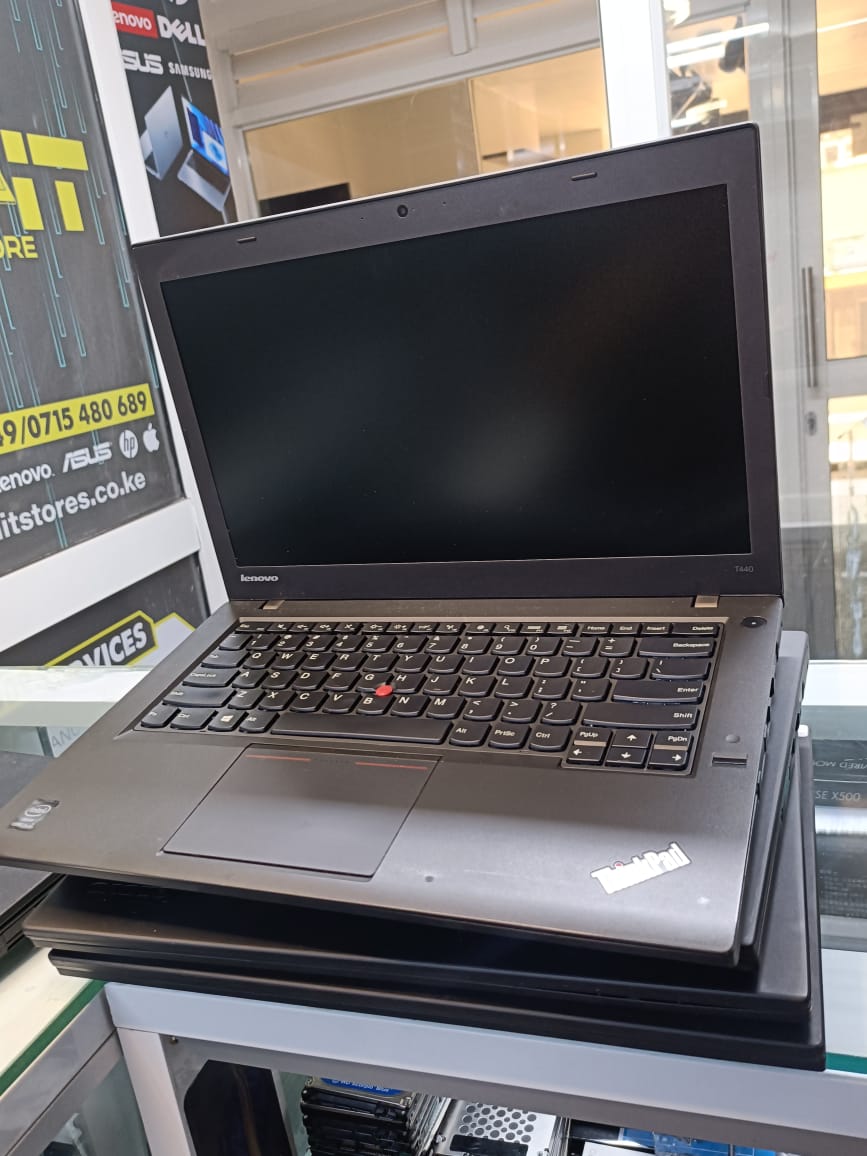 THINKPAD T440 COI5 5TH GENERATION 8GB RAM 256GBSSD 
The Lenovo ThinkPad T440 is a dependable business laptop designed for professionals seeking a balance of performance, portability, and durability