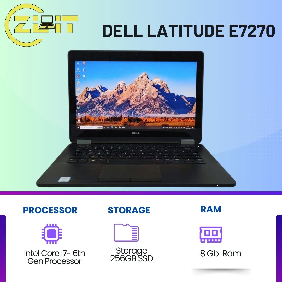 REFUBLISHED Dell Latitude E7270 | Intel Core i5 6th Gen | 8GB RAM | 256GB SSD | 12.5" HD Display | Lightweight Business Laptop – Fast, Reliable, and Built to Last
efficient performance ideal for work
