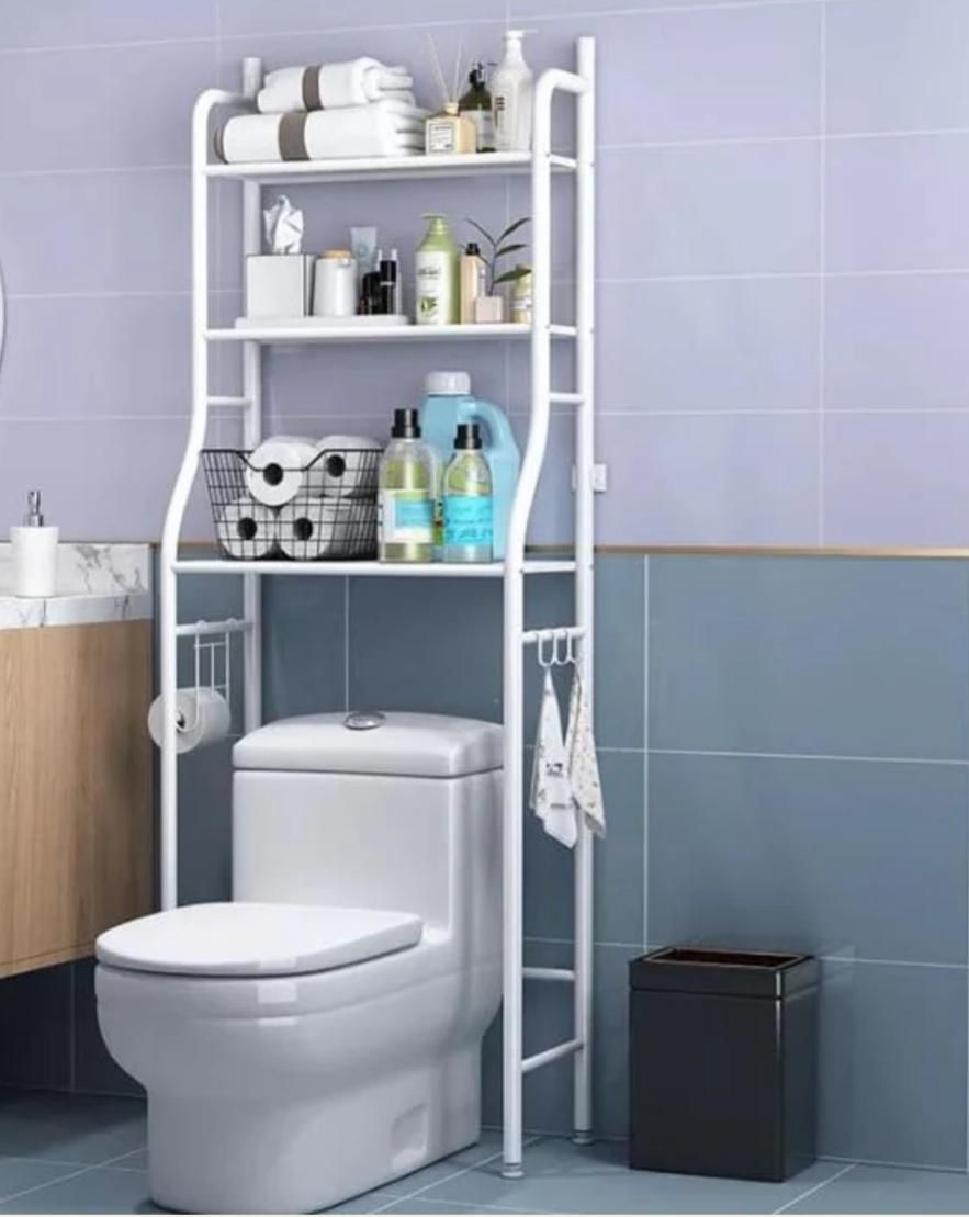 Over The Toilet Rack Organizer Toilet Stand Tidy Organizer.Suitable for humid environments.
Durable, waterproof and anti rust.
Ideal for maximizing your bathroom space.
3 layers shelves, providing lar