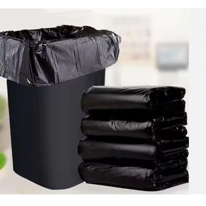 50pcs Large Garbage Bin Liners – Heavy Duty Trash Bags for Home, Office & Outdoor Use.made of PE material, the structure is strong and not easy to be deformed and damaged, and the thickened design enh