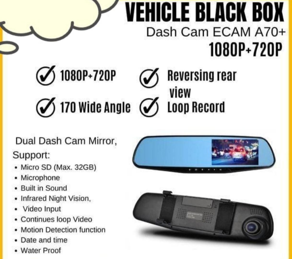 Mirror Car DVR,Camera Full HD 1080P Video, 1080p Rearview Dash Car Camera, Reverse Front And Back Rear Mirror Camera, Car Recorder Dual Dash Camera.